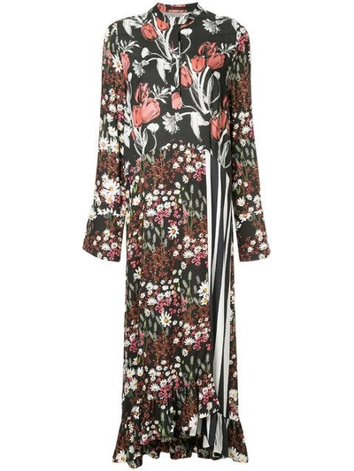 Shop Mother Of Pearl Oleta Floral-print Dress In Black ,multicolour