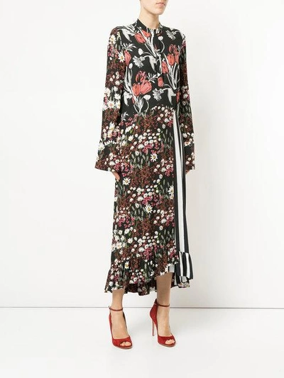 Shop Mother Of Pearl Oleta Floral-print Dress In Black ,multicolour