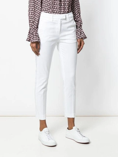 Shop Dondup Slim-fit Trousers - White
