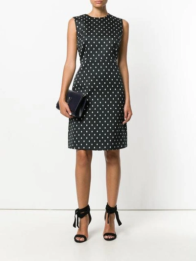 Shop Giambattista Valli Polka Dot Print Dress - Blue