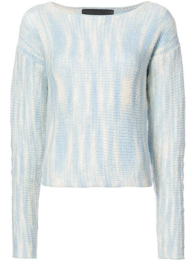 Shop The Elder Statesman Rolo Cropped Sweater - Blue