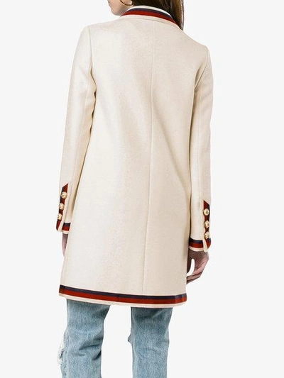 Shop Gucci Wool Long Sleeve Coat