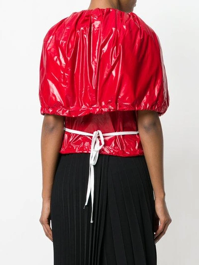 Shop Calvin Klein 205w39nyc Zip-up Cape Jacket In Red