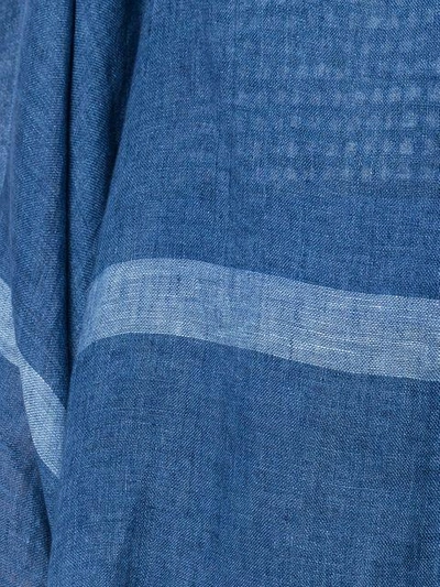 Shop Destin Striped Poncho - Blue