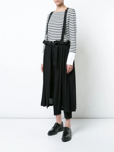 Shop Comme Des Garçons Layered Suspender Trousers