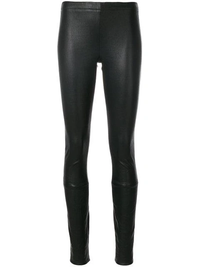 Shop Haider Ackermann Embroidered Detail Leggings In Black