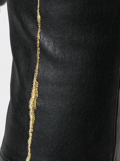 Shop Haider Ackermann Embroidered Detail Leggings In Black