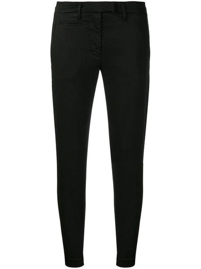 Shop Dondup Slim Cropped Trousers - Black