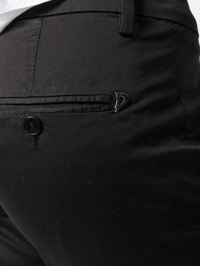 Shop Dondup Slim Cropped Trousers - Black
