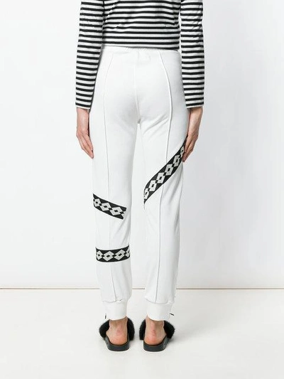 Shop Damir Doma Border Print Trousers - White