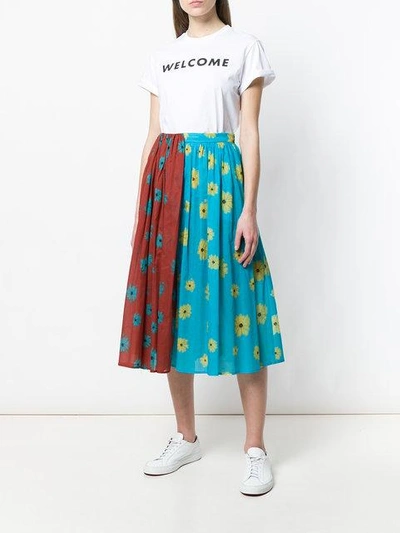 Shop Neul Floral Print Skirt In Multicolour