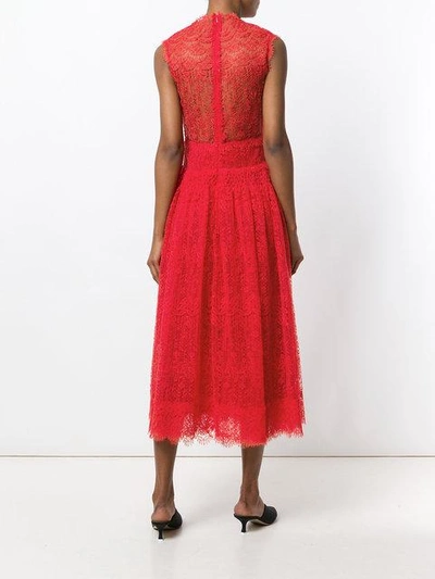 Shop Ermanno Scervino Lace Dress - Red