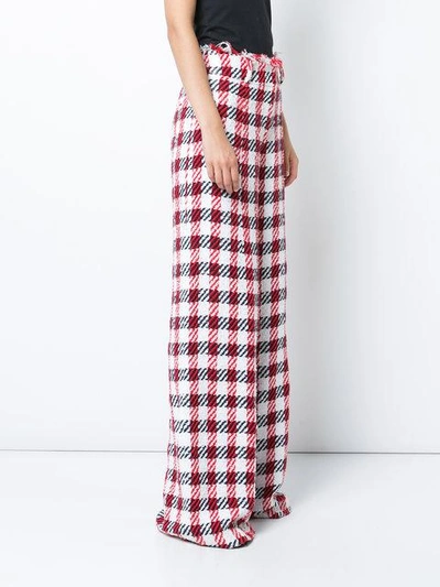 Shop Oscar De La Renta High Waisted Wide Leg Trousers