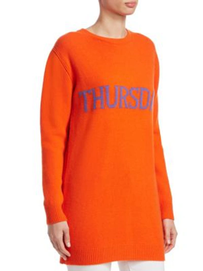 Shop Alberta Ferretti Rainbow Week Capsule Days Of The Week Thursday Tunic In Orange