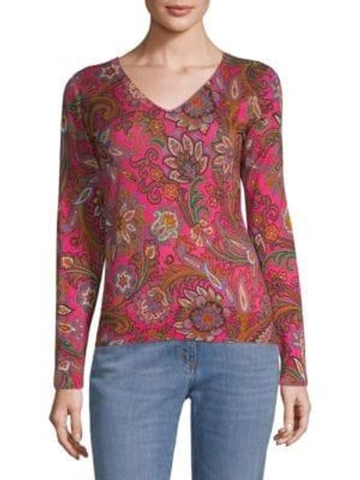 Shop Etro Paisley-print Top In Pink