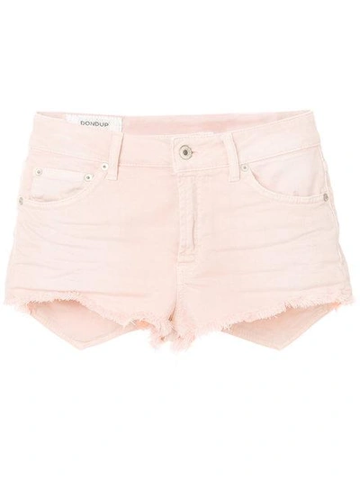 Shop Dondup Raw Denim Short Shorts - Pink