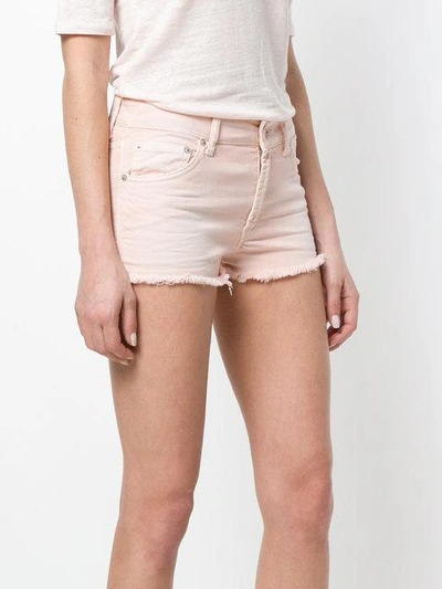 raw denim short shorts