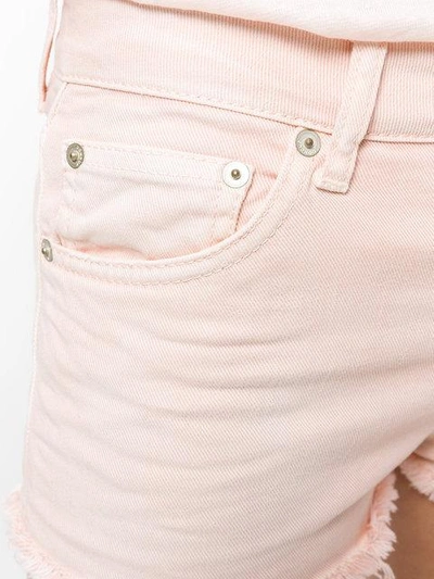 Shop Dondup Raw Denim Short Shorts - Pink