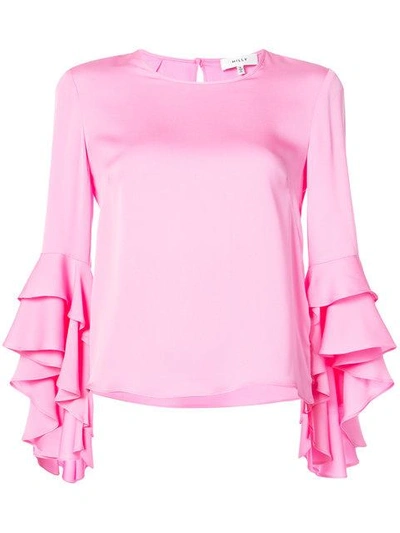 Shop Milly Frill Bell Cuff Blouse