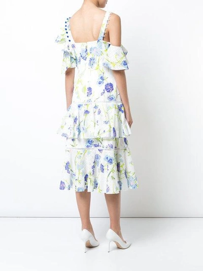 Shop Prabal Gurung Tiered Ruffled Sundress In White