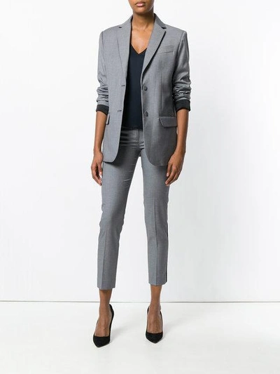 Shop Styland Cropped Tailored Trousers In 6199 Grey