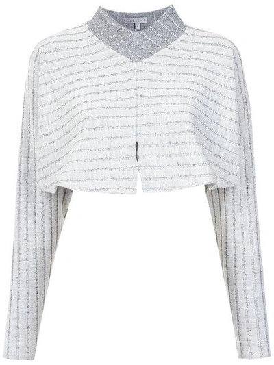 Shop Alcaçuz Calixto Cropped Blouse In Grey