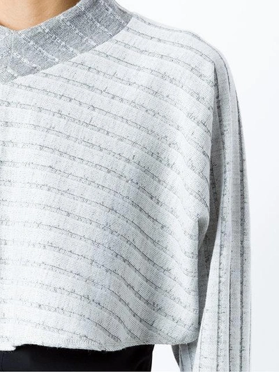 Shop Alcaçuz Calixto Cropped Blouse In Grey