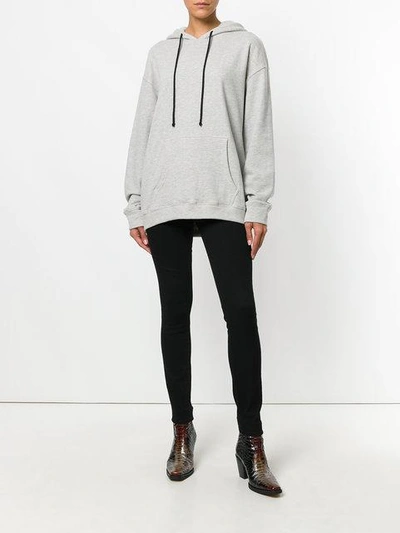 Shop Adaptation Embroidered Oversized Hoodie - Grey