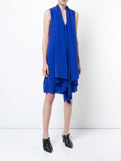 Shop Derek Lam Sleeveless Handkerchief Dress In Blue
