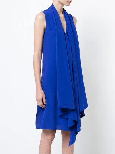 Shop Derek Lam Sleeveless Handkerchief Dress In Blue