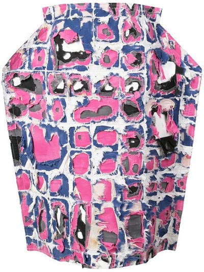 Shop Comme Des Garçons Patterned Skirt