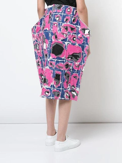 Shop Comme Des Garçons Patterned Skirt