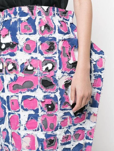 Shop Comme Des Garçons Patterned Skirt