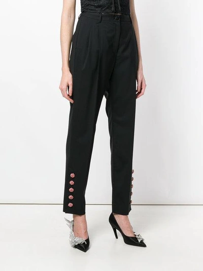 Shop Dolce & Gabbana High Waisted Trousers - Black