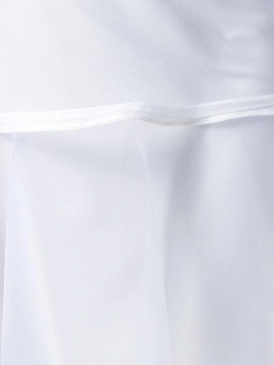 Shop Ermanno Ermanno Tulle Midi Skirt - White