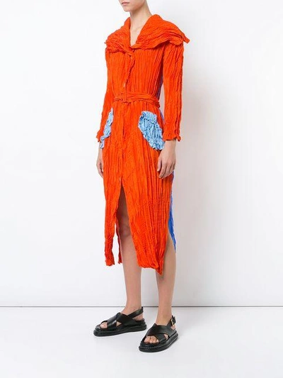 Shop Tsumori Chisato Crinkled Belted Dress