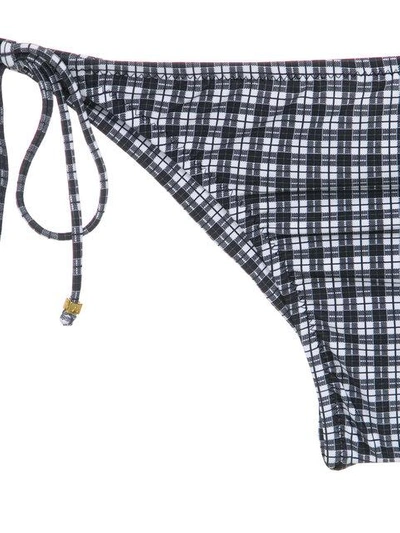 Shop Amir Slama Plaid Bikini Set In Black