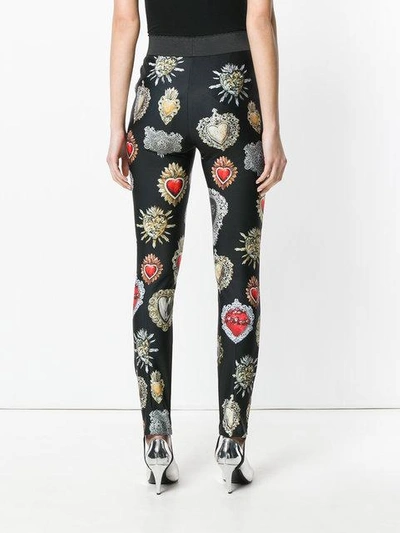 Shop Dolce & Gabbana Sacred Heart Leggings In Black