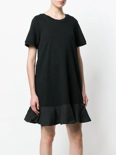 Shop Moncler Cut-out Back T-shirt Dress In Black