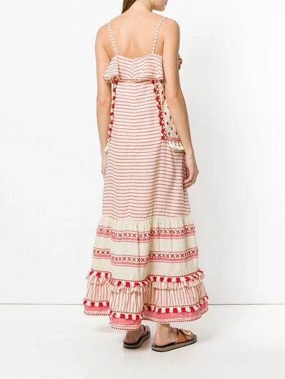 Dodo Bar Or Embroidered Cotton Dress In Red