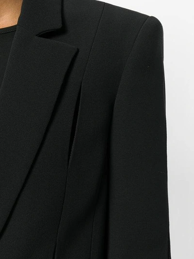 Shop Versace Cropped Tuxedo Jacket In Black