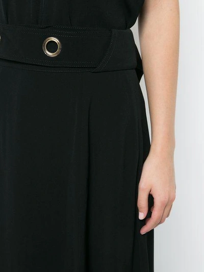 Shop Derek Lam 10 Crosby Belted Midi Skirt With Slits - Black