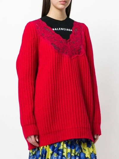 Shop Balenciaga Lingerie V-neck Sweater