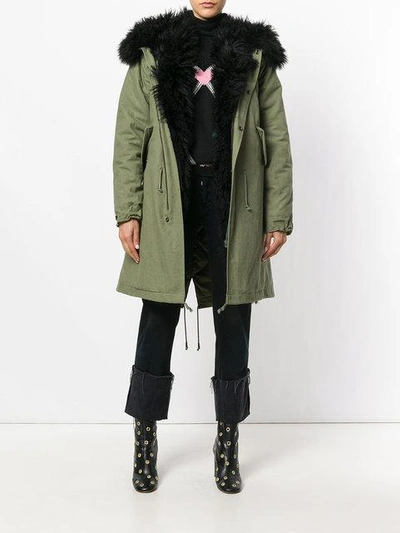 Shop As65 Shearling Lined Parka In Green