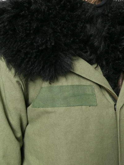 Shop As65 Shearling Lined Parka In Green