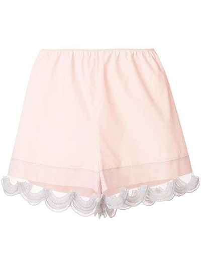 Shop Prada Ruffle Trim Shorts - Pink