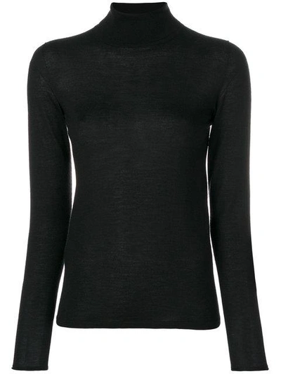 Shop Le Tricot Perugia Roll-neck Jumper - Black