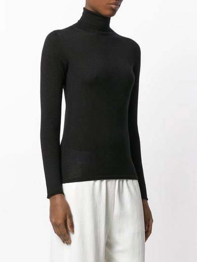 Shop Le Tricot Perugia Roll-neck Jumper - Black