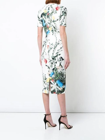 Shop Yigal Azrouël Yigal Azrouel Floral Scuba Dress - White