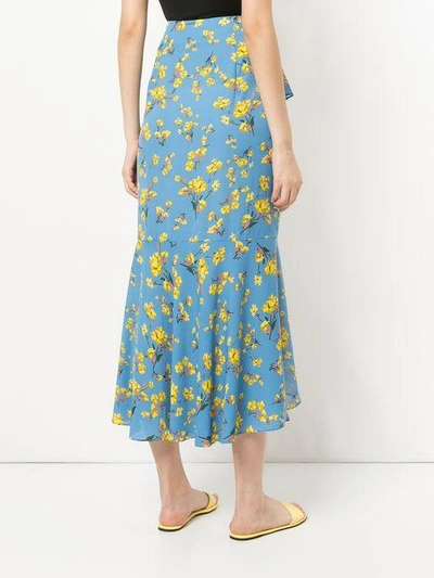 Shop Goen J Floral Printed Asymmetric Skirt